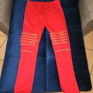 Red Custom Jeans